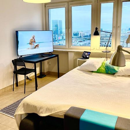 Super Apartament Palace 2X Metro Fast Wifi 500 Mbs Netflix Appletv Smarttv Panorama Miasta Varsovia Exterior foto